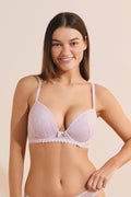 Soutien-gorge N.5 - Coques fines plongeant - LILAS