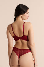 Soutien-gorge N.5 - Coques fines plongeant - CARDINAL