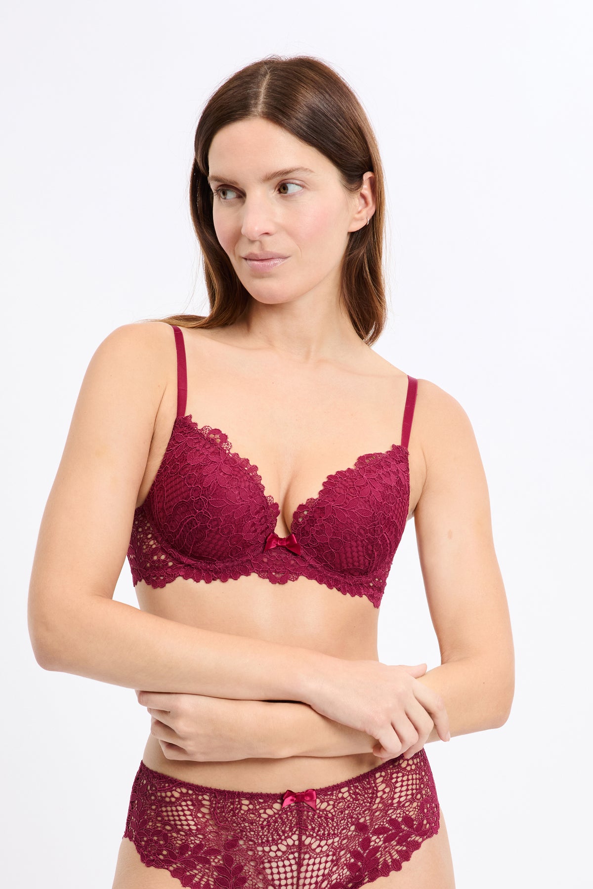 Soutien-gorge n°2 - Le push-up plongeant - BORDEAUX GRENAT