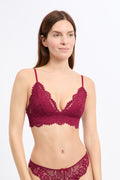 Soutien-gorge N.8 - Le triangle sans armatures - BORDEAUX GRENAT