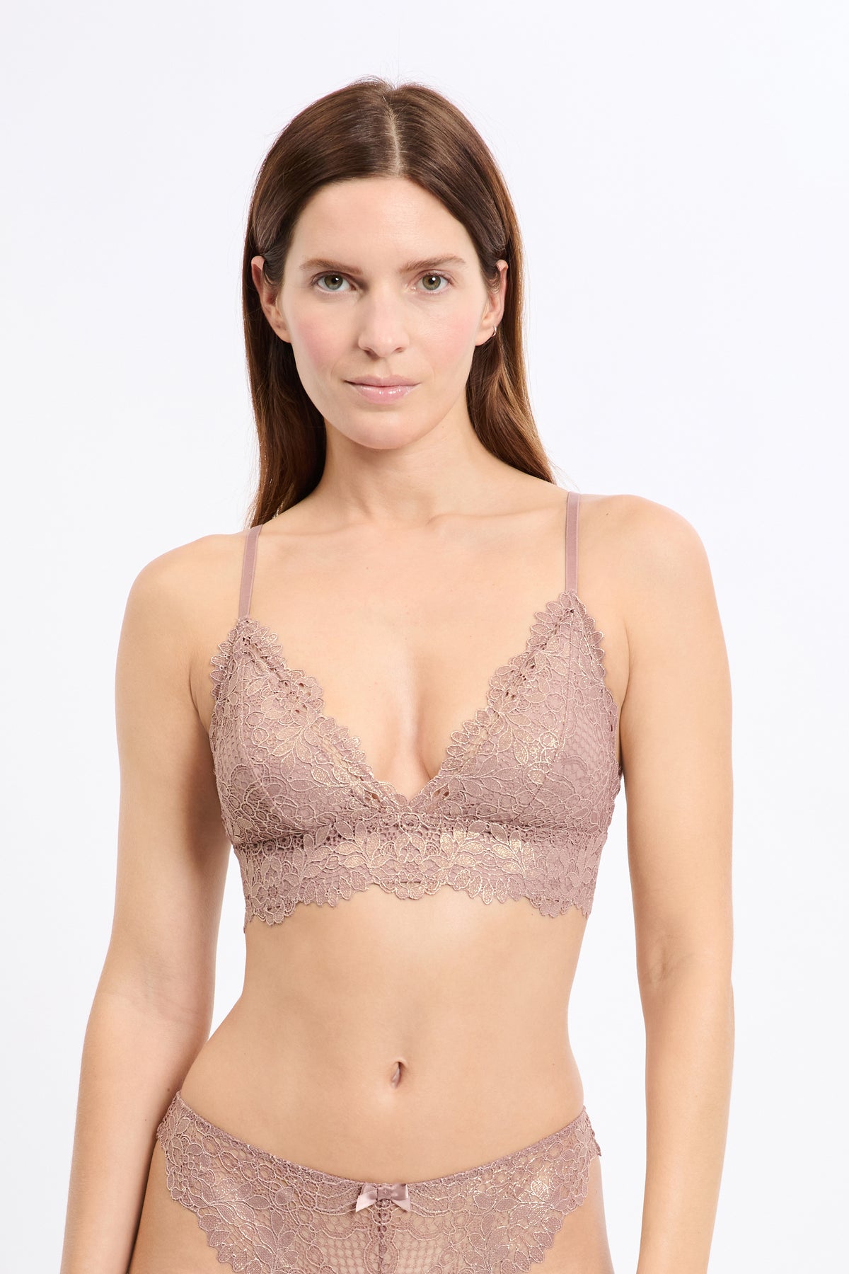 Soutien-gorge N.8 - Le triangle irisé sans armatures - TAUPE